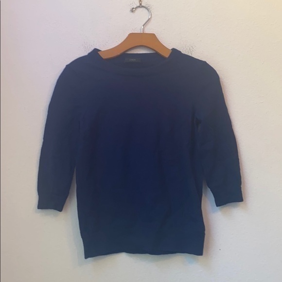 J. Crew Sweaters - J. CREW 100% MERINO WOOL NAVY SWEATER